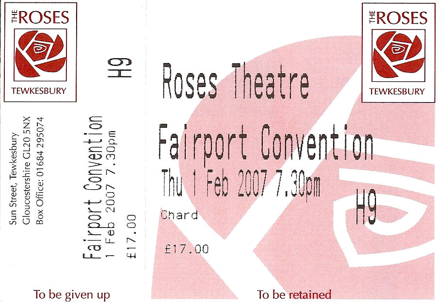 Fairport Convention Ticket